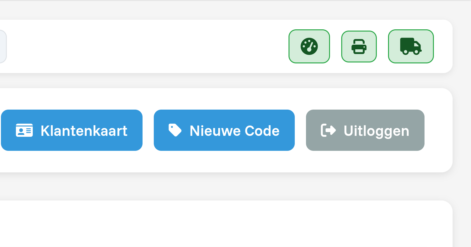 Besteloverzicht in admin — zelfde orders die u op de tablet verwerkt